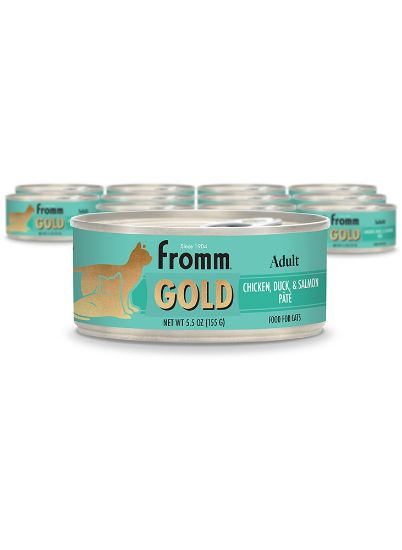 Adult Gold Chicken, Duck, and Salmon Pâté Cat Food 12/5.5 oz