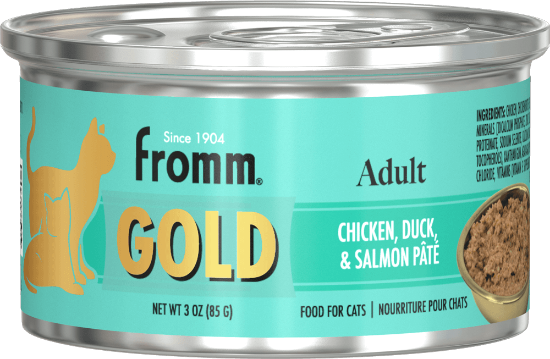 Adult Gold Chicken, Duck, and Salmon Pâté Cat Food 3 oz